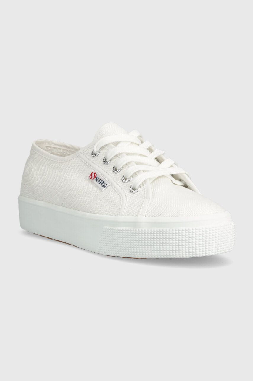 Superga tenisi 2730 MID PLATFORM femei culoarea alb S2127IW - Pled.ro