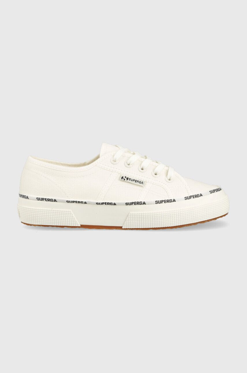 Superga tenisi 2750 LOGO PIPING femei culoarea alb S7125NW - Pled.ro