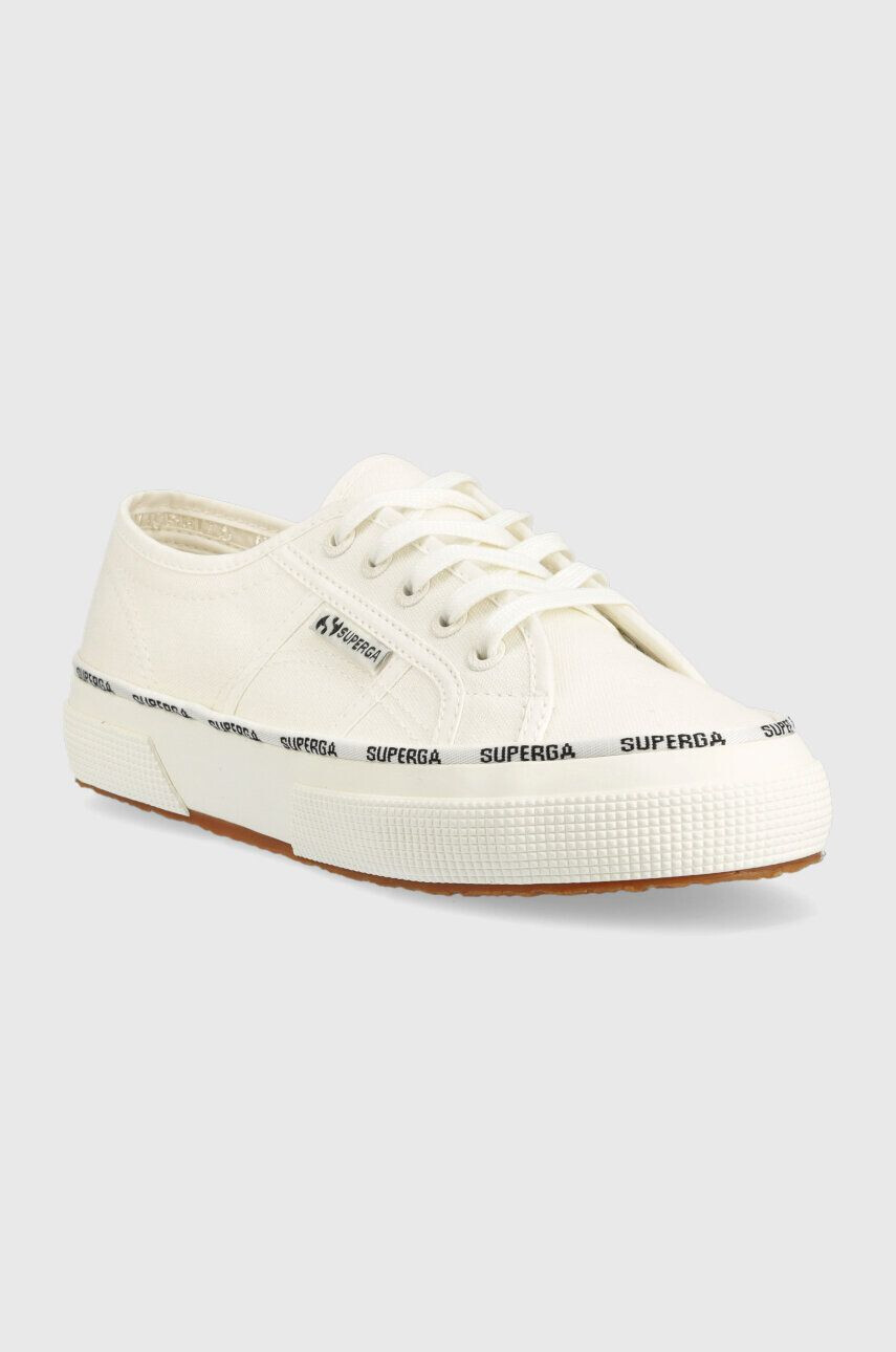 Superga tenisi 2750 LOGO PIPING femei culoarea alb S7125NW - Pled.ro