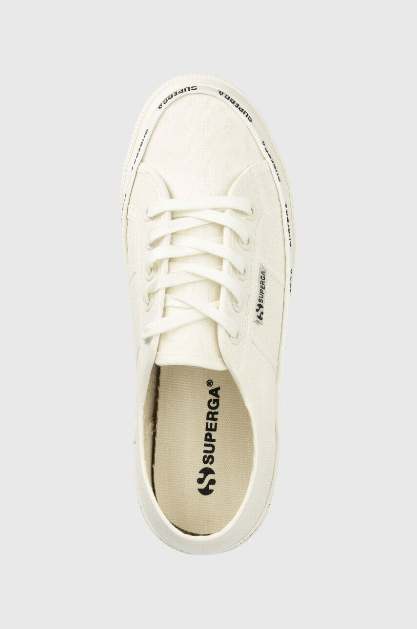 Superga tenisi 2750 LOGO PIPING femei culoarea alb S7125NW - Pled.ro