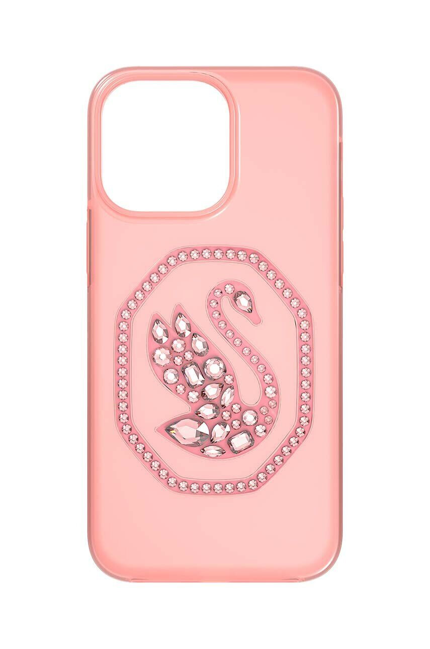 Swarovski Husă pentru telefon 5649848 SIGNUM 14 PRO MAX culoarea roz - Pled.ro