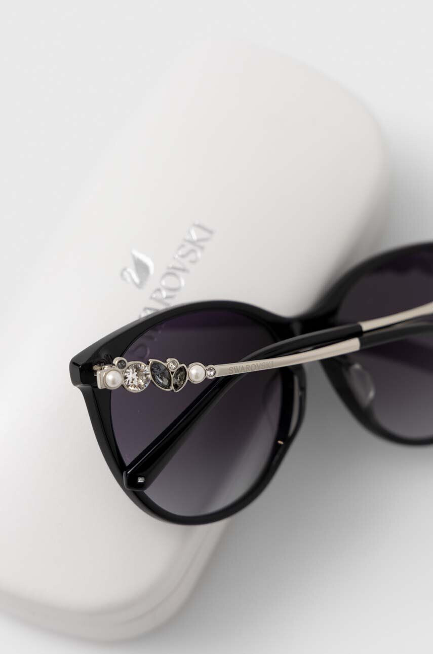 Swarovski ochelari de soare femei culoarea negru - Pled.ro