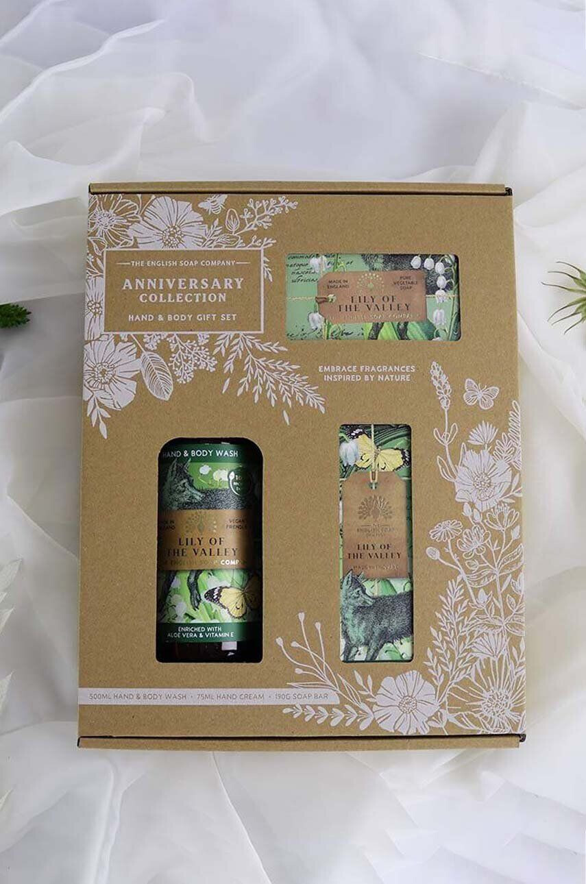 The English Soap Company set de săpun cremă de mâini și gel de spălat Lily Of The Valley 3-pack - Pled.ro