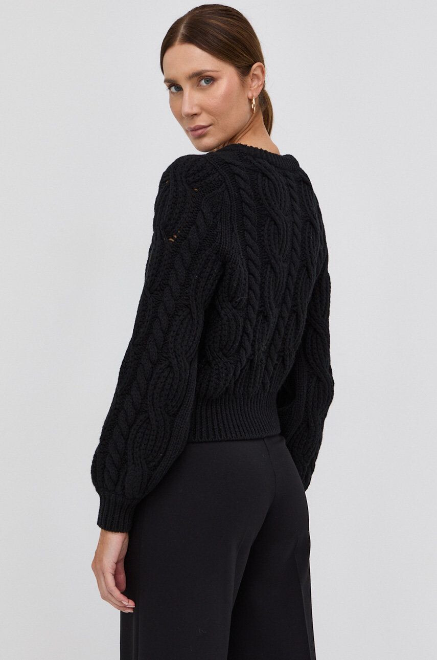 The Kooples Cardigan din lână femei culoarea negru calduros - Pled.ro