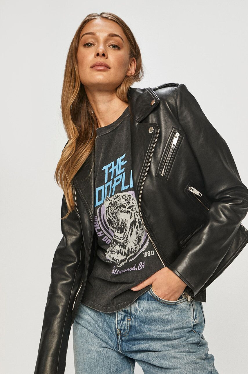 The Kooples Geaca ramones de piele - Pled.ro