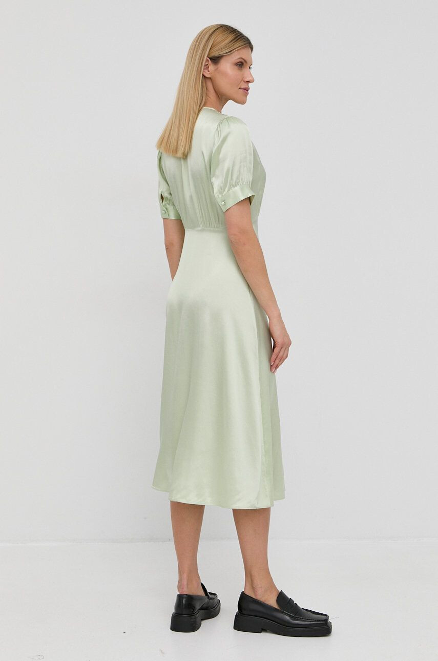 The Kooples Rochie culoarea verde midi evazata - Pled.ro