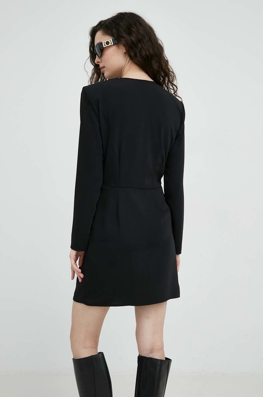 The Kooples rochie culoarea negru mini drept - Pled.ro