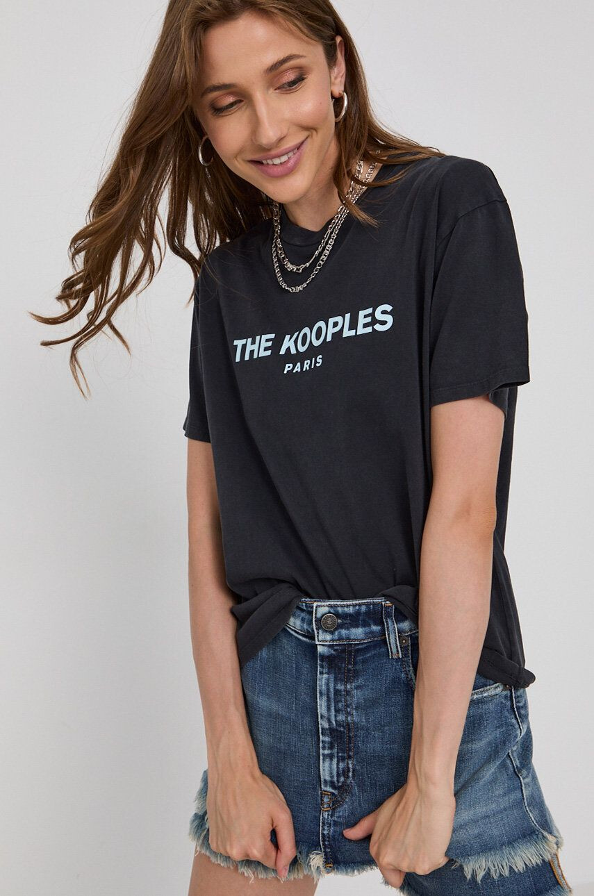 The Kooples Tricou din bumbac - Pled.ro