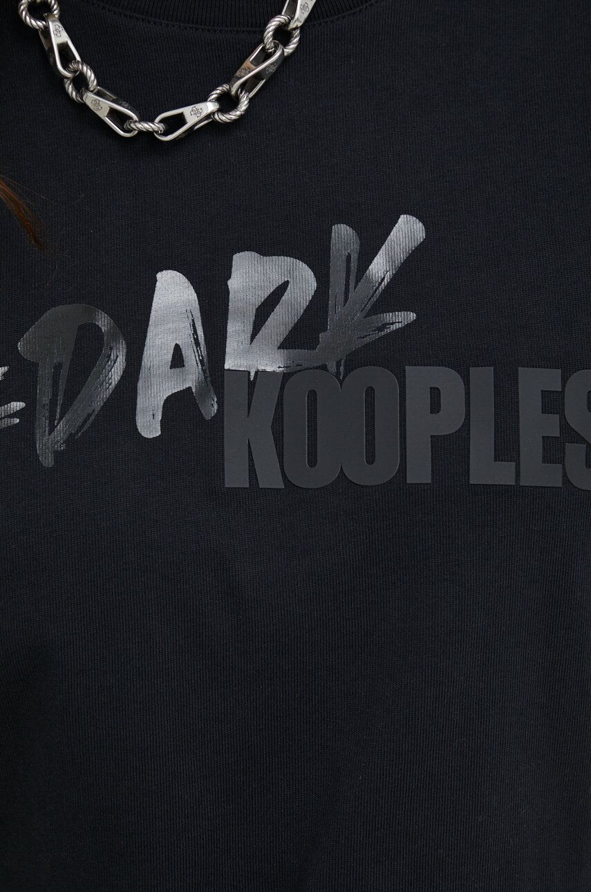 The Kooples tricou din bumbac culoarea negru - Pled.ro