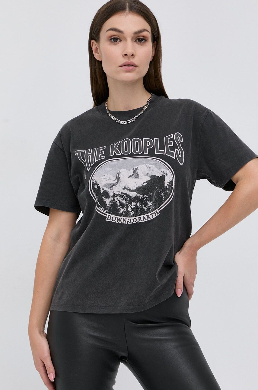 The Kooples Tricou din bumbac - Pled.ro