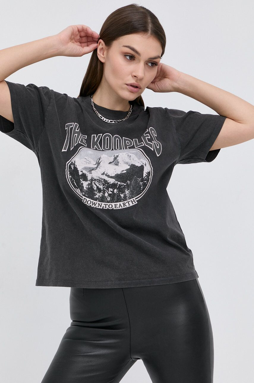 The Kooples Tricou din bumbac - Pled.ro