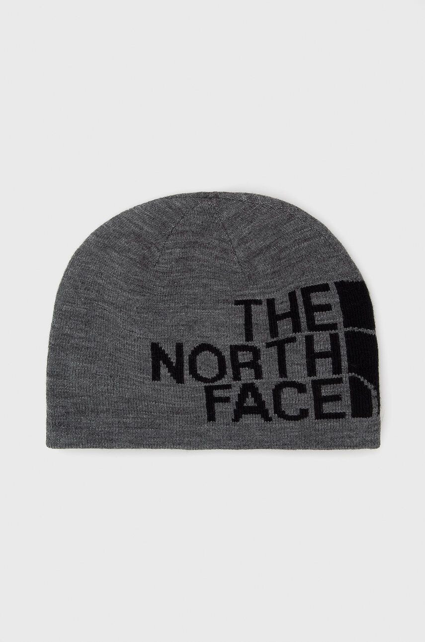 The North Face beanie cu două fețe culoarea negru din tesatura neteda - Pled.ro