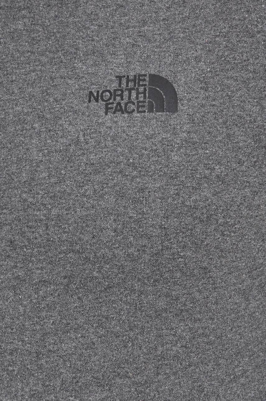 The North Face bluza barbati culoarea gri cu glugă melanj - Pled.ro