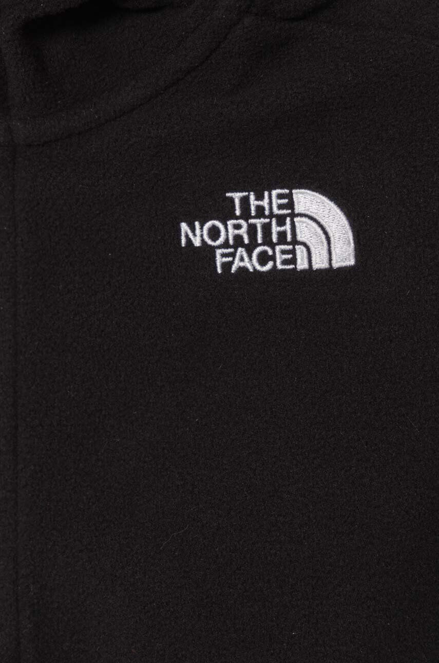 The North Face bluza copii GLACIER F/Z HOODED JACKET culoarea negru cu glugă neted - Pled.ro