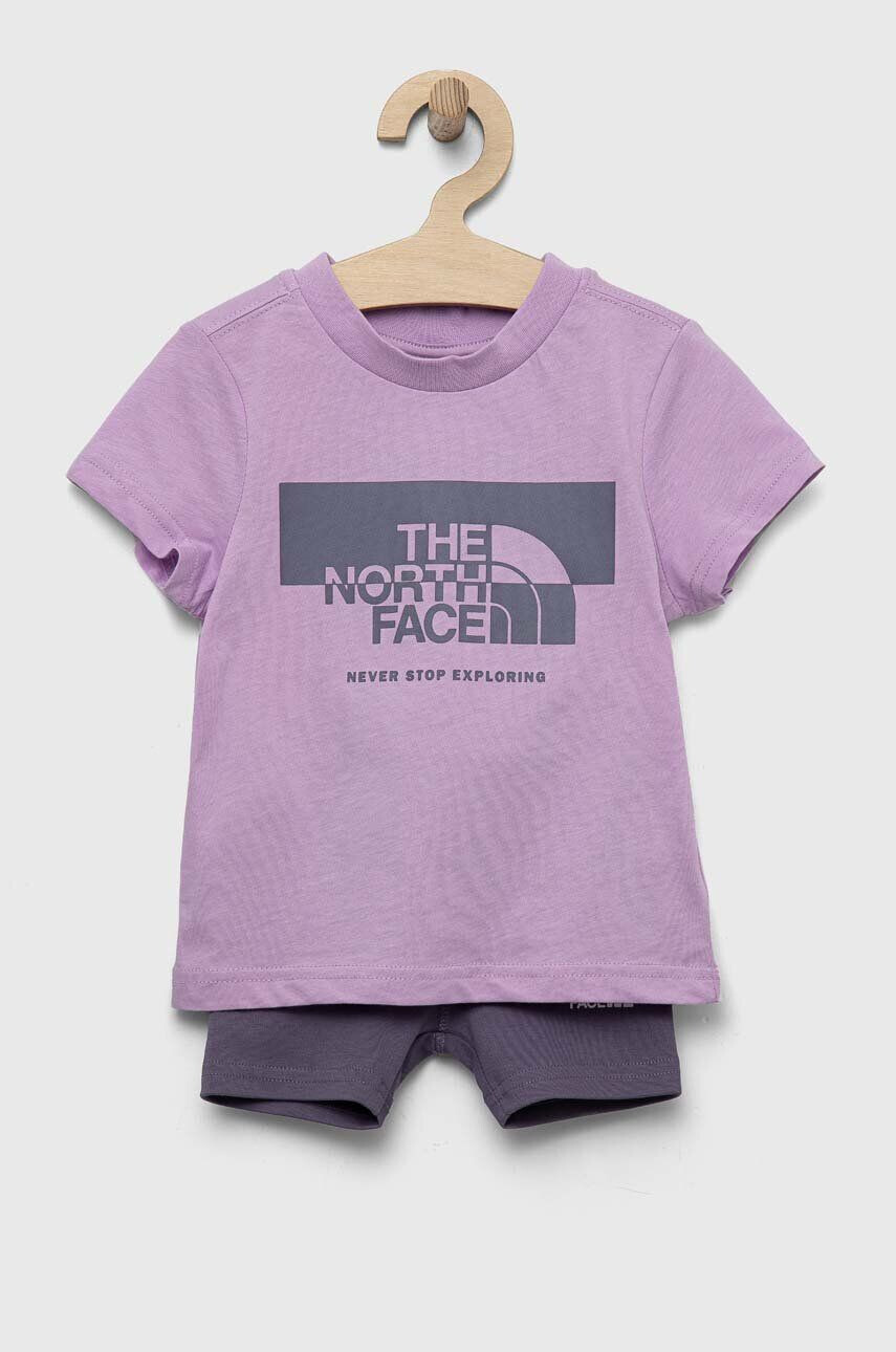 The North Face compleu copii culoarea violet - Pled.ro