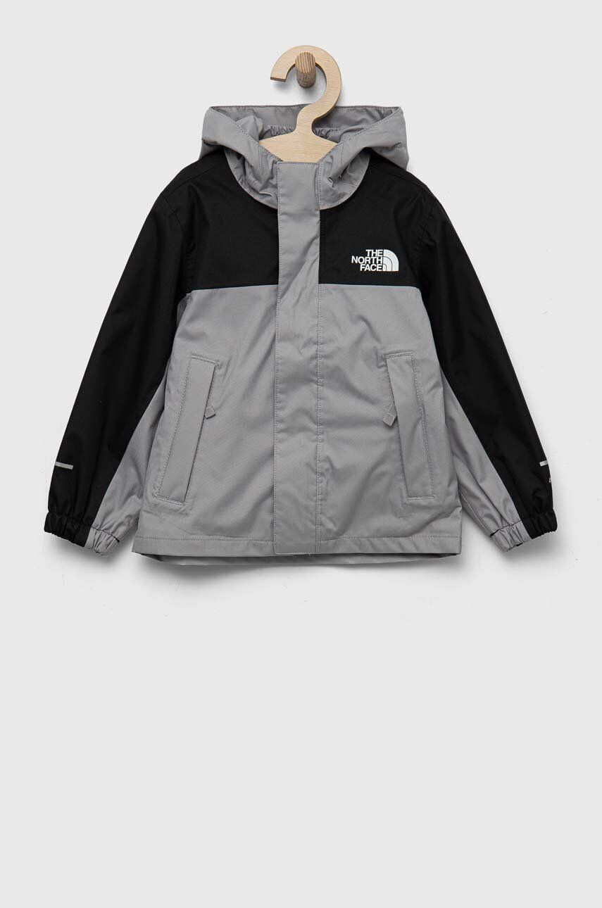 The North Face geaca copii culoarea gri - Pled.ro