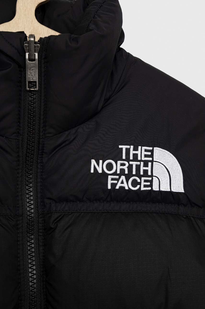 The North Face geaca de puf pentru copii culoarea maro - Pled.ro