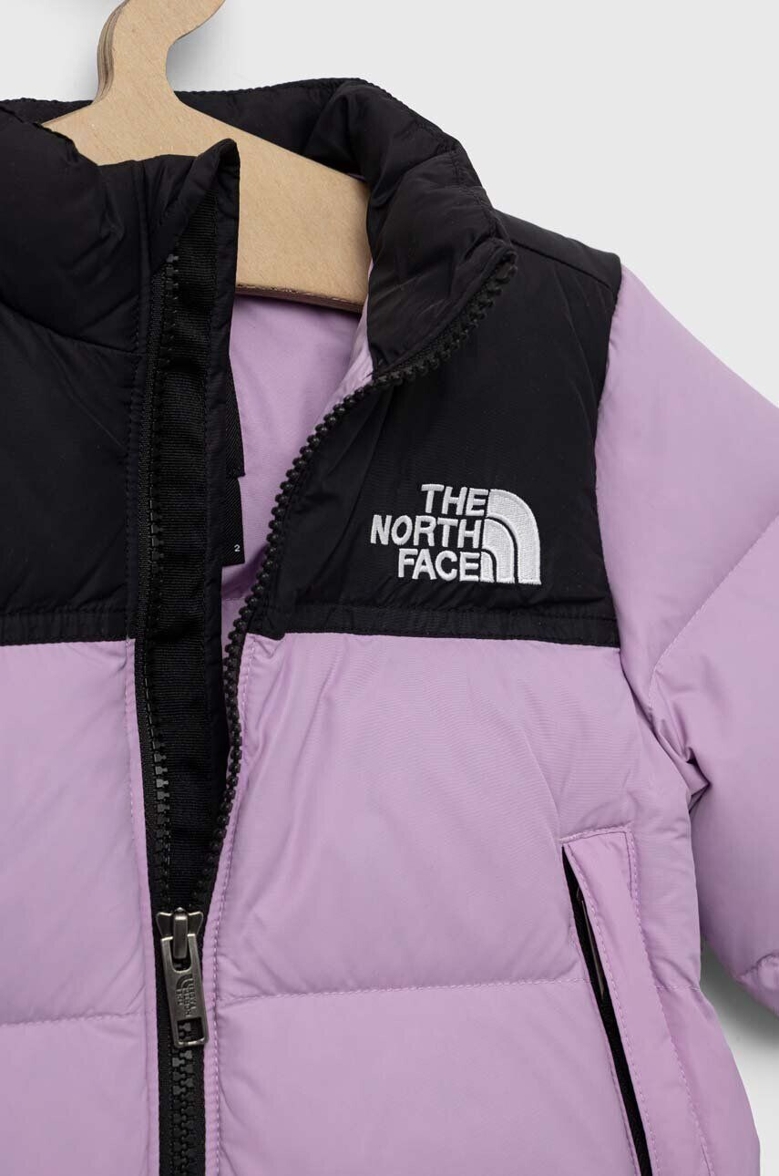 The North Face geaca de puf pentru copii culoarea violet - Pled.ro