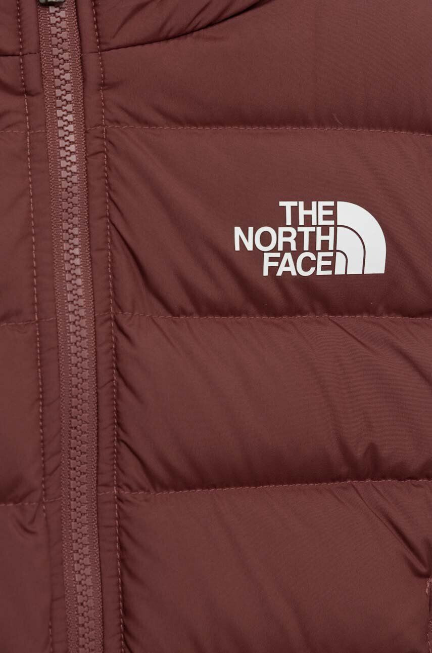 The North Face geaca de puf pentru copii REVERSIBLE NORTH DOWN HOODED JACKET culoarea bordo - Pled.ro