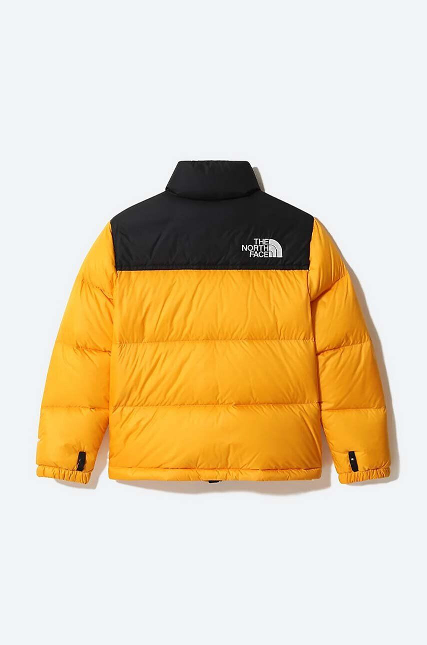 The North Face geaca de puf pentru copii Youth 1996 Retro Nuptse culoarea galben - Pled.ro