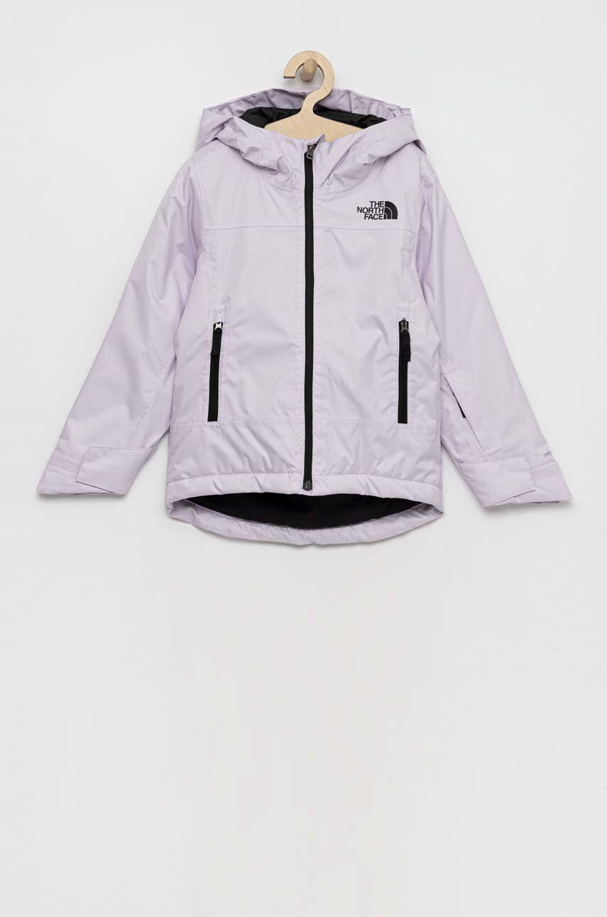 The North Face geaca de snowboard pentru copii culoarea violet - Pled.ro