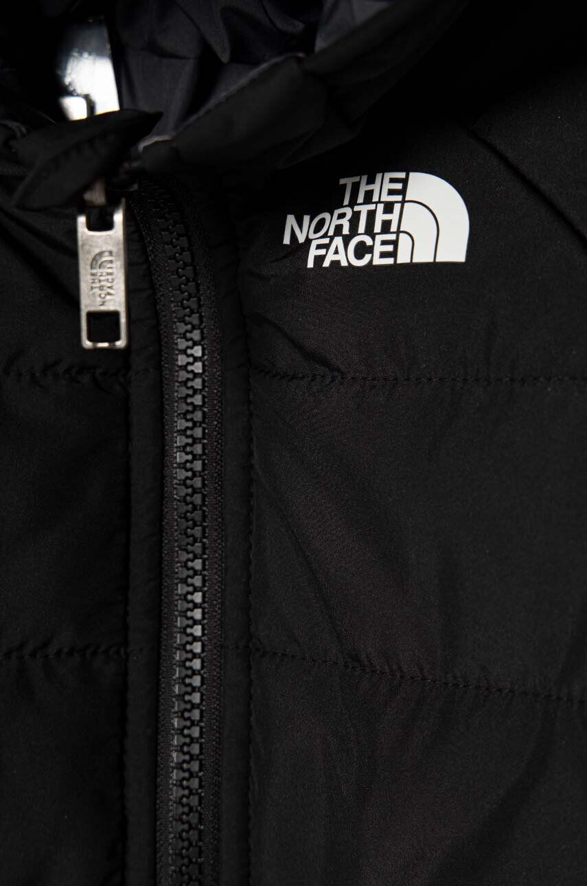 The North Face geacă reversibilă pentru bebeluși REVERSIBLE PERRITO HOODED JACKET culoarea negru - Pled.ro