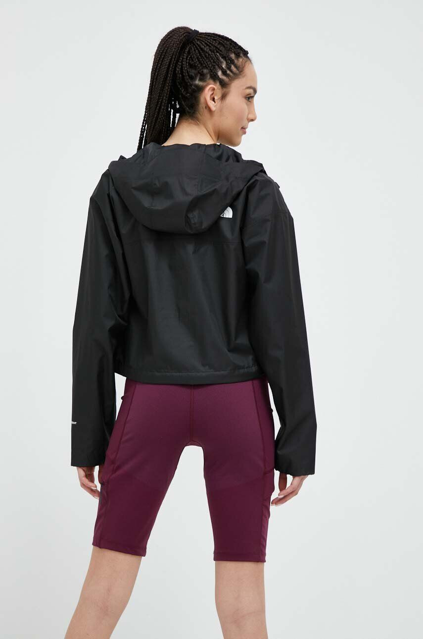 The North Face jacheta de exterior Cropped Quest culoarea negru de tranzitie oversize - Pled.ro