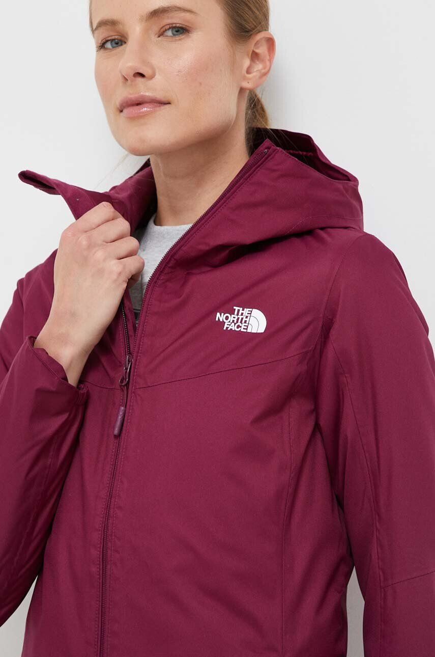 The North Face jacheta de exterior Quest culoarea bordo - Pled.ro