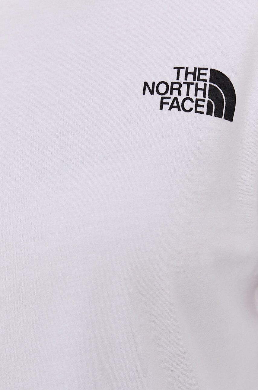 The North Face longsleeve din bumbac culoarea verde cu imprimeu - Pled.ro