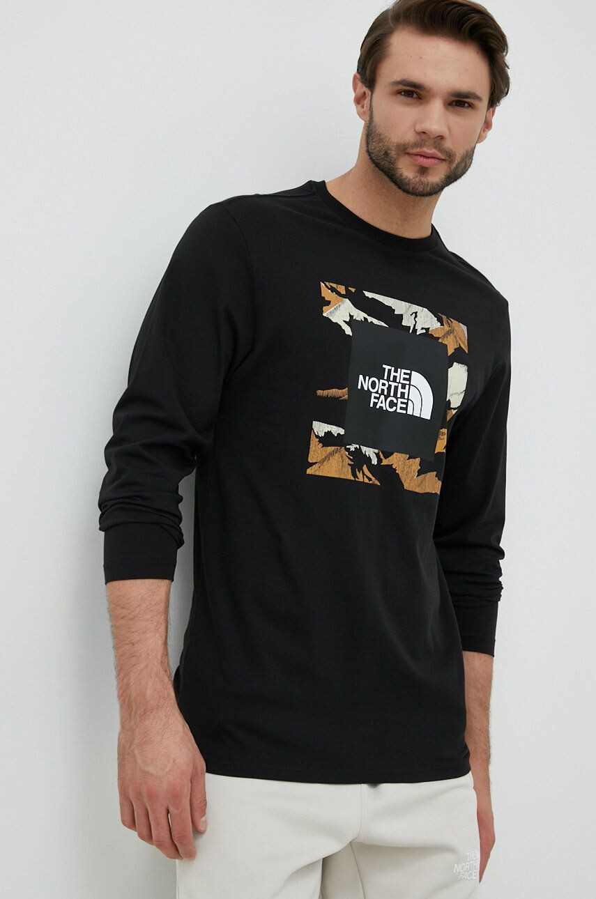 The North Face longsleeve din bumbac - Pled.ro