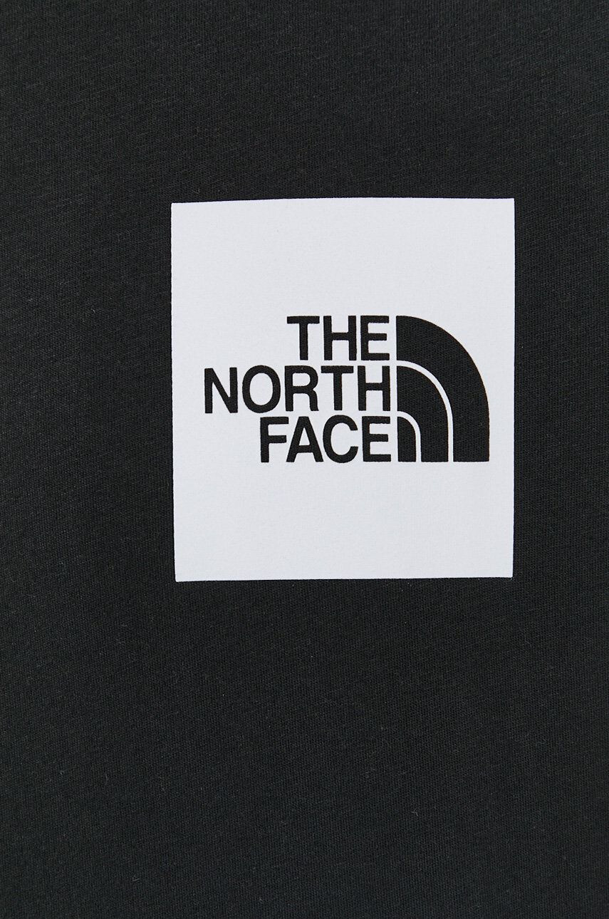 The North Face Longsleeve din bumbac culoarea negru material neted NF0A37FTJK31-JK31 - Pled.ro