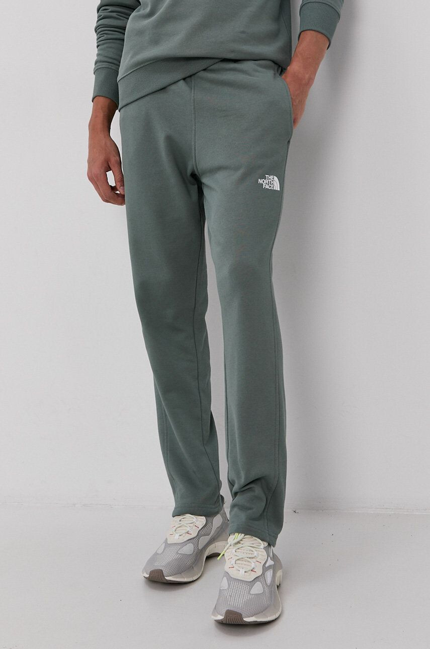 The North Face Pantaloni bărbați culoarea verde material neted - Pled.ro