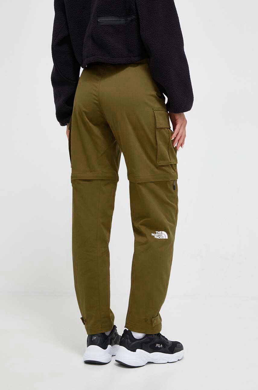 The North Face pantaloni femei culoarea verde drept high waist - Pled.ro