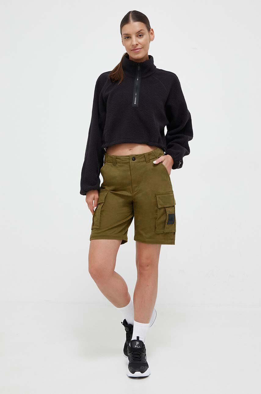 The North Face pantaloni femei culoarea verde drept high waist - Pled.ro