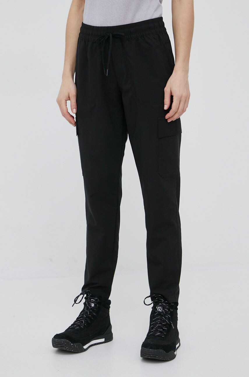 The North Face pantaloni de exterior Never Stop Wearing femei culoarea negru fason cargo medium waist - Pled.ro