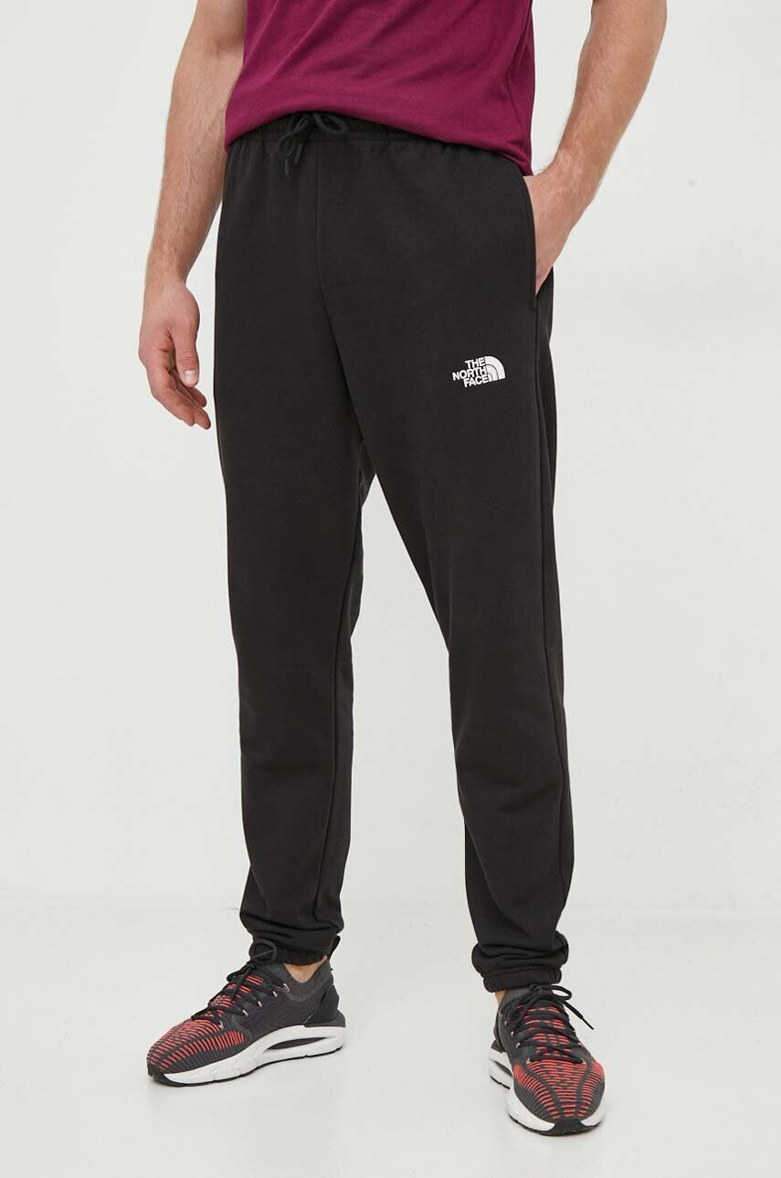 The North Face pantaloni de trening culoarea negru neted - Pled.ro