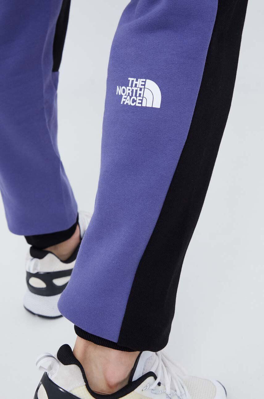 The North Face pantaloni de trening din bumbac culoarea violet modelator - Pled.ro