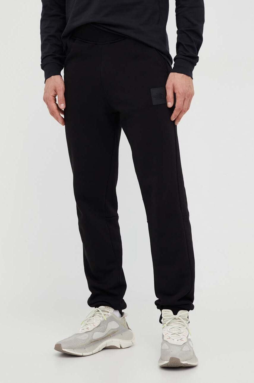 The North Face pantaloni de trening din bumbac culoarea negru cu imprimeu - Pled.ro