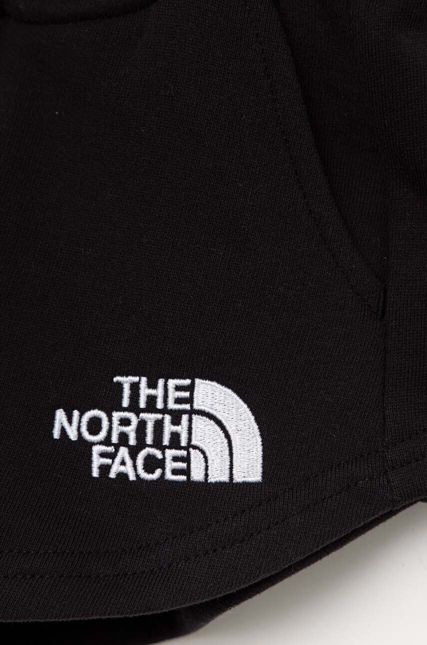 The North Face pantaloni scurți din bumbac pentru copii culoarea negru cu imprimeu - Pled.ro