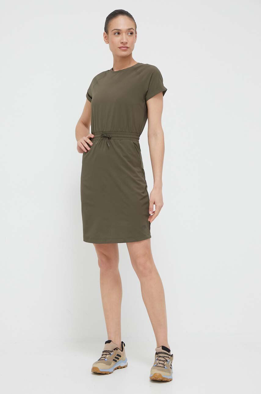 The North Face rochie sport Never Stop Wearing culoarea verde mini evazati - Pled.ro