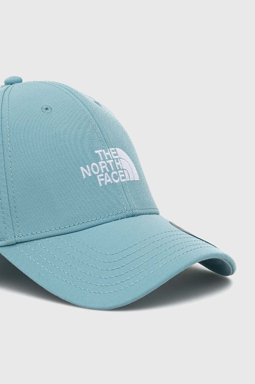 The North Face sapca culoarea turcoaz cu imprimeu - Pled.ro