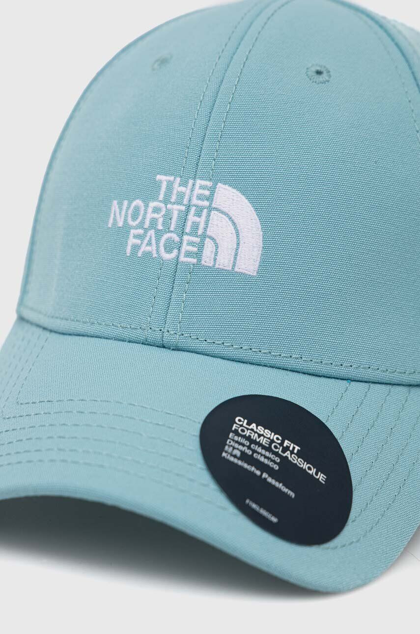 The North Face sapca culoarea turcoaz cu imprimeu - Pled.ro