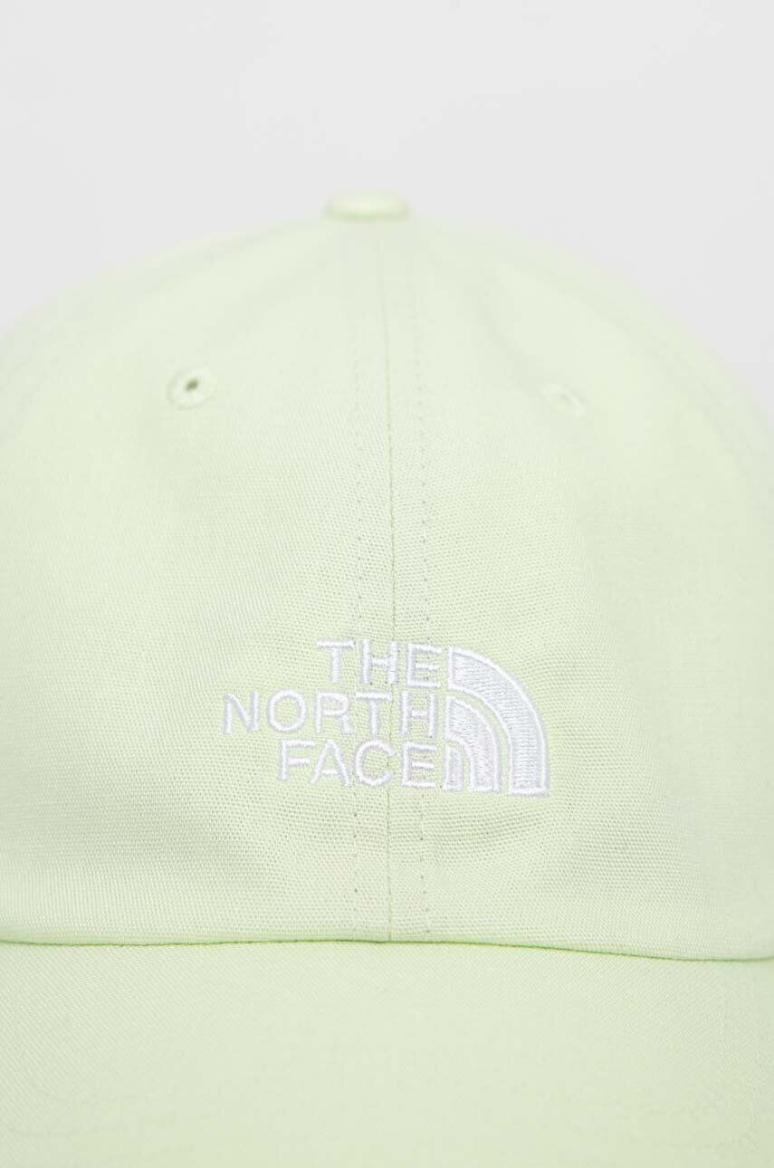 The North Face șapcă de baseball din bumbac culoarea verde cu imprimeu - Pled.ro