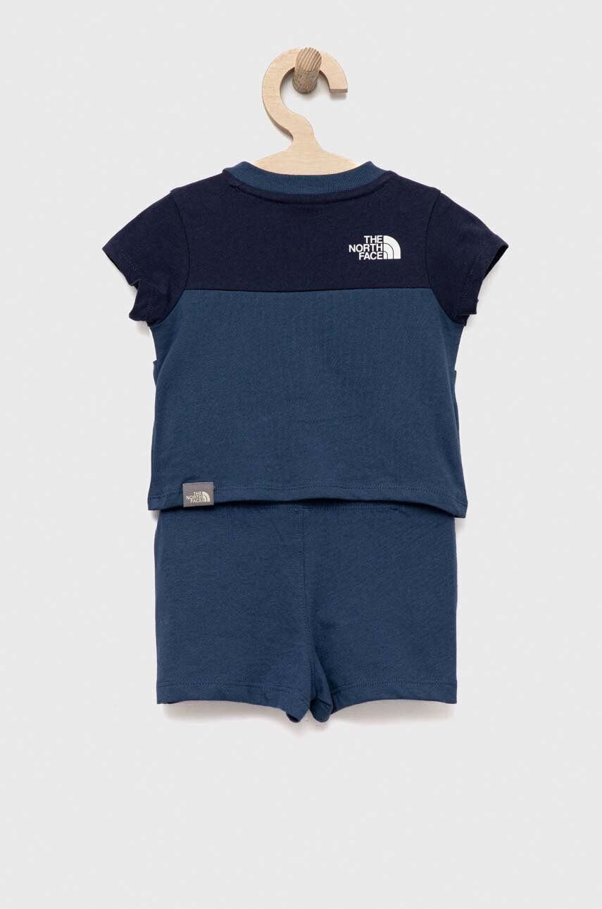 The North Face set de bumbac pentru bebelusi culoarea albastru marin - Pled.ro