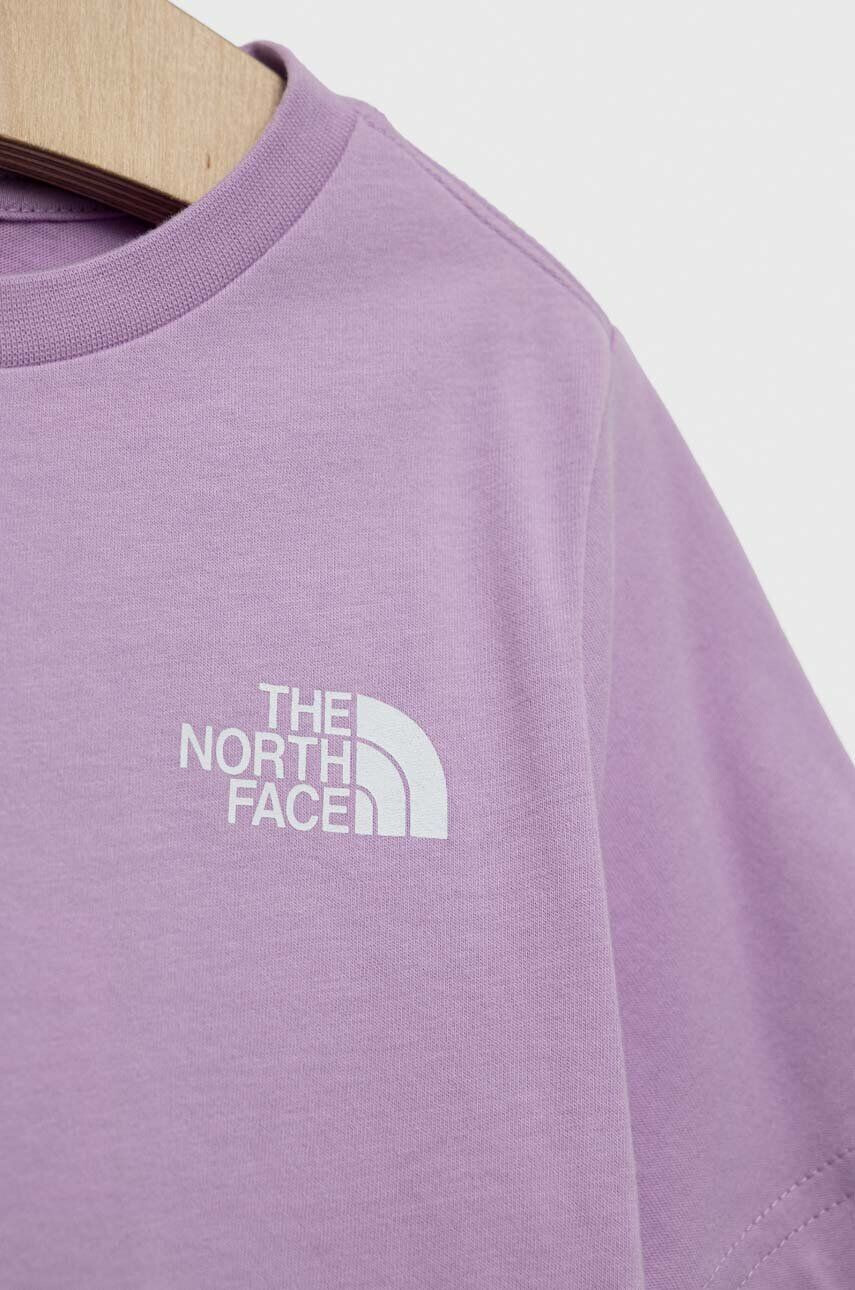 The North Face tricou de bumbac pentru copii culoarea verde cu imprimeu - Pled.ro