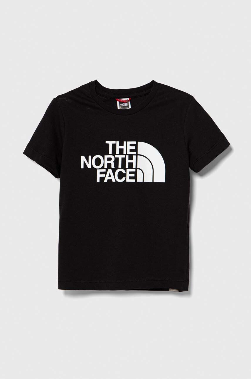 The North Face tricou de bumbac pentru copii culoarea negru cu imprimeu - Pled.ro