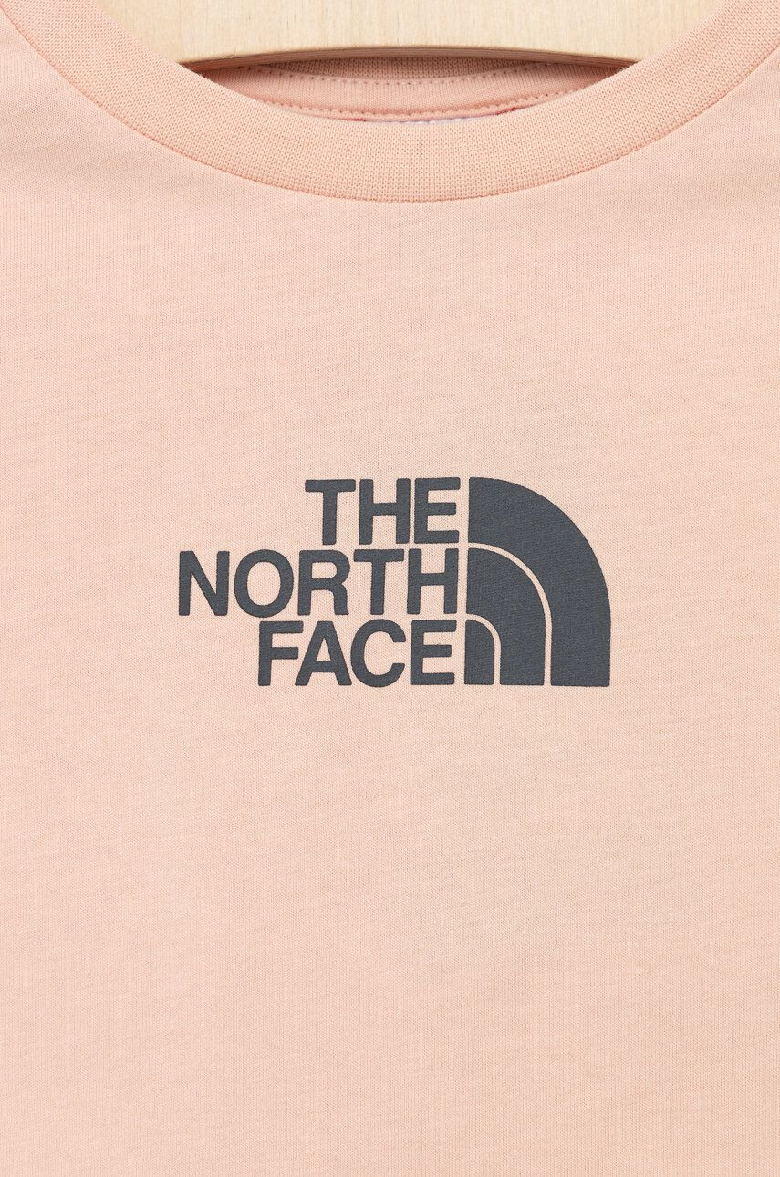 The North Face tricou de bumbac pentru copii culoarea roz - Pled.ro