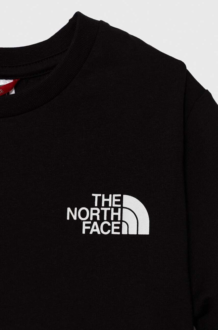 The North Face tricou de bumbac pentru copii S/S SIMPLE DOME TEE culoarea negru cu imprimeu - Pled.ro