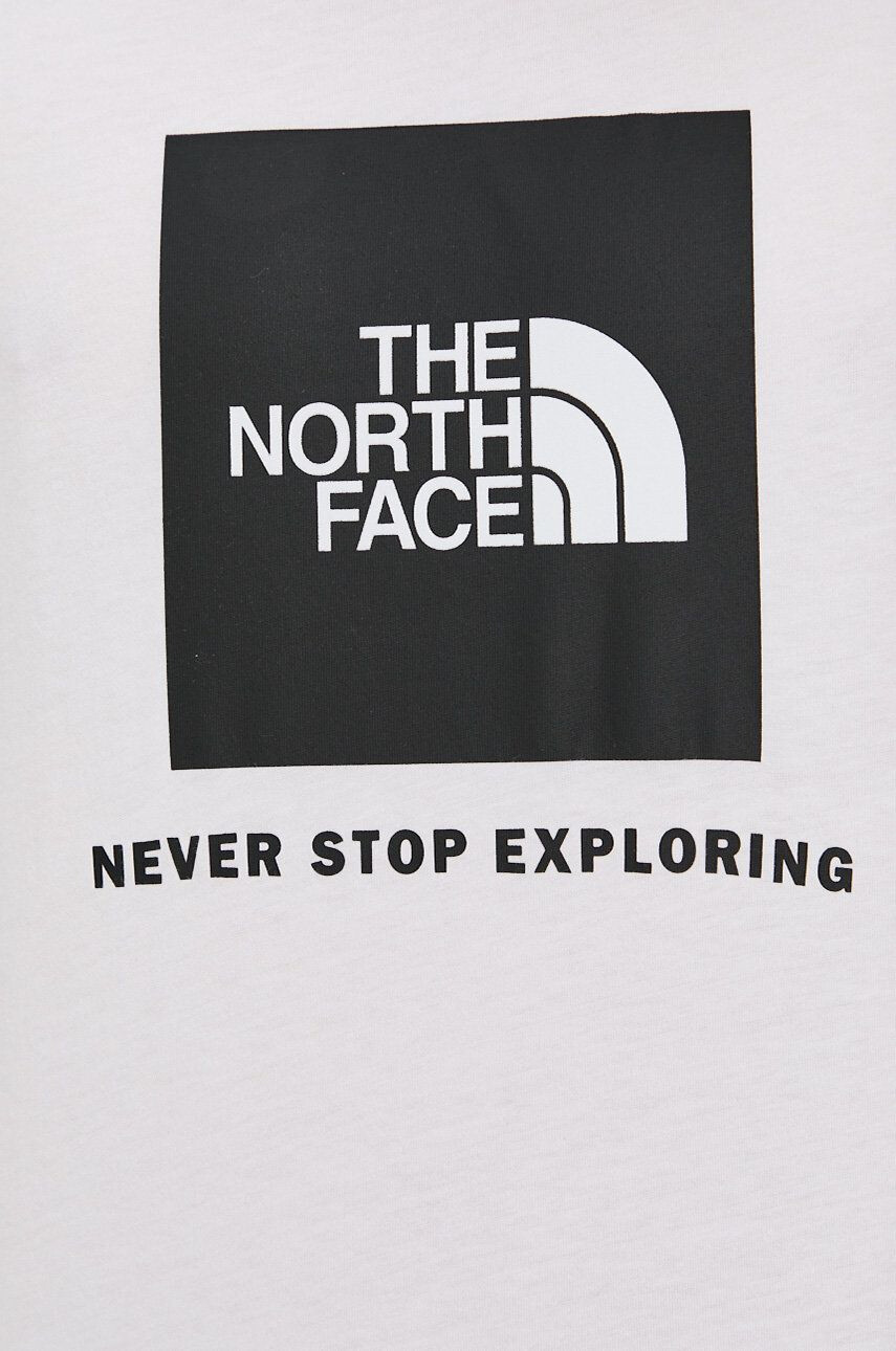 The North Face tricou din bumbac culoarea alb neted - Pled.ro