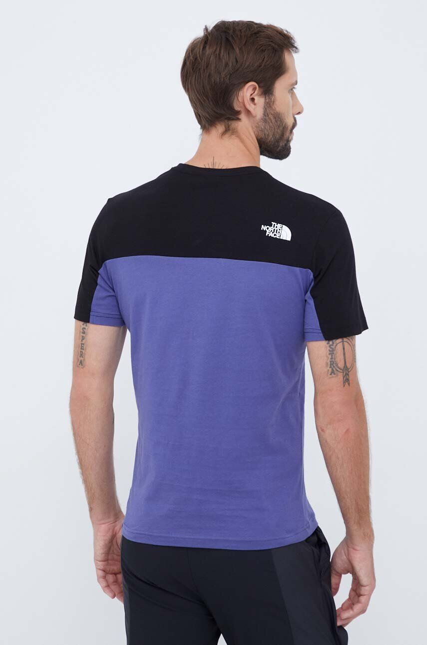 The North Face tricou din bumbac culoarea albastru marin cu imprimeu - Pled.ro